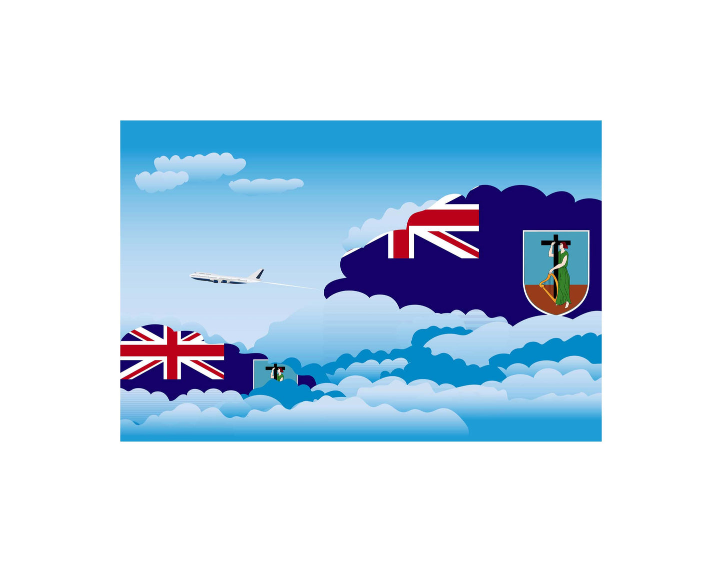 Montserrat Day Clouds Blanket Throw