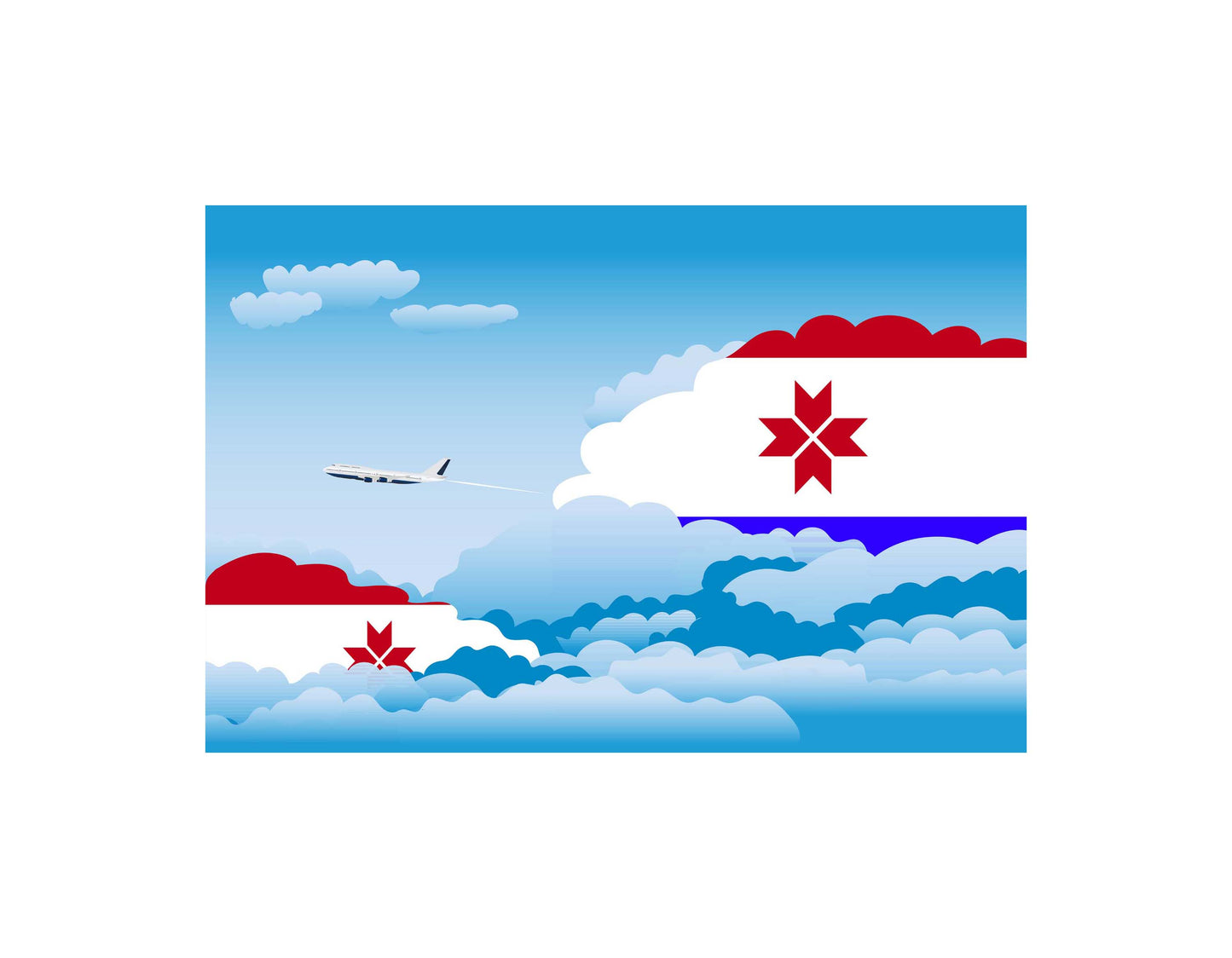 Mordovia Day Clouds Blanket Throw