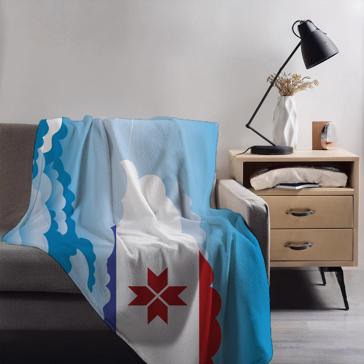 Mordovia Day Clouds Blanket Throw