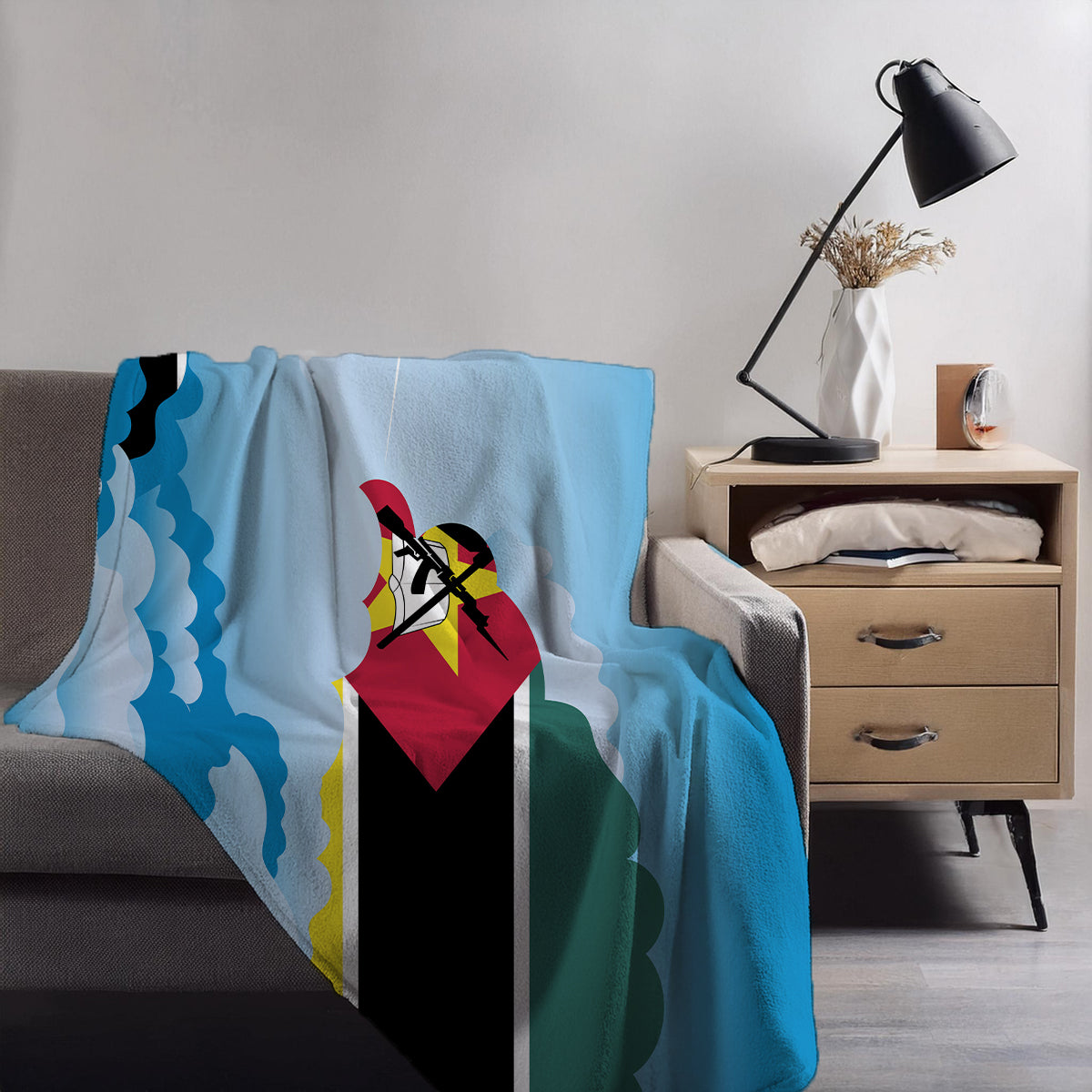 Mozambique Day Clouds Blanket Throw