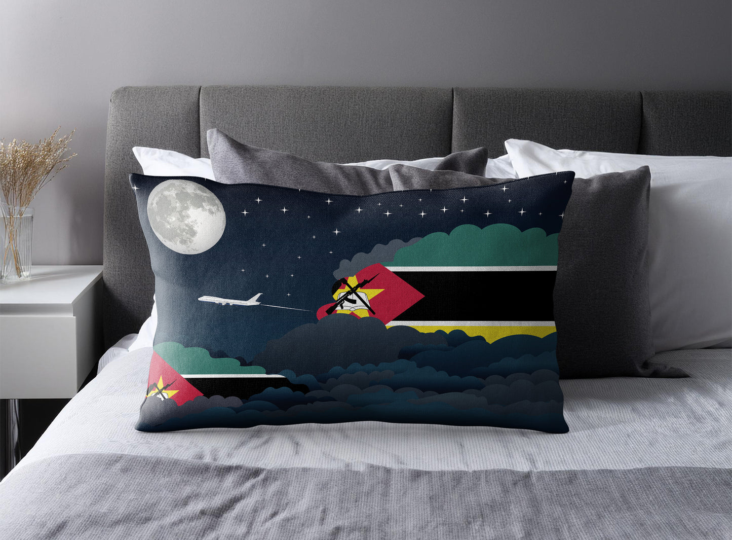 Mozambique Night Clouds Pillow Case and Pillow Throw