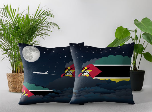 Mozambique Night Clouds Pillow Case and Pillow Throw