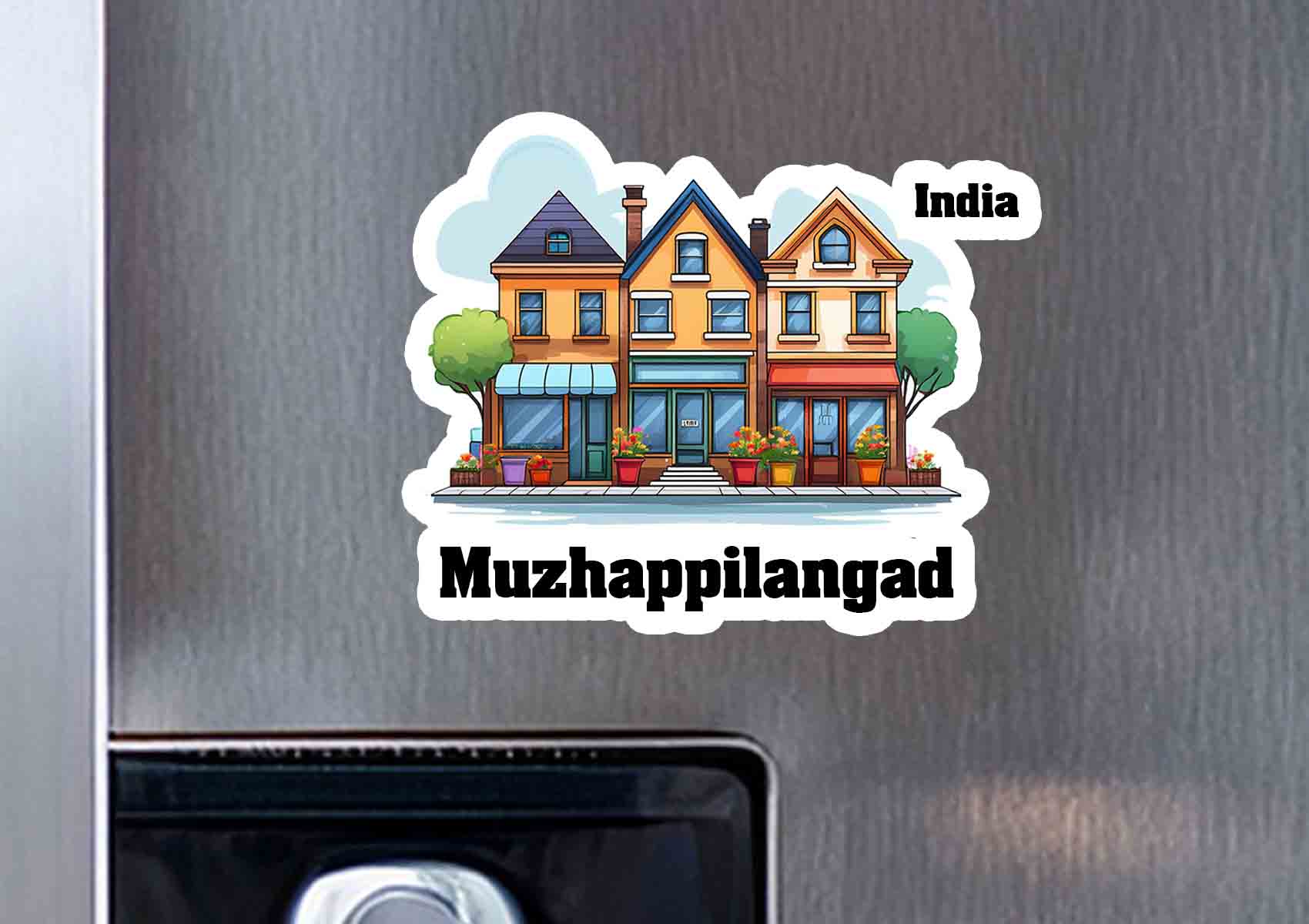 Muzhappilangad Three Home Office Shop Fridge Magnet