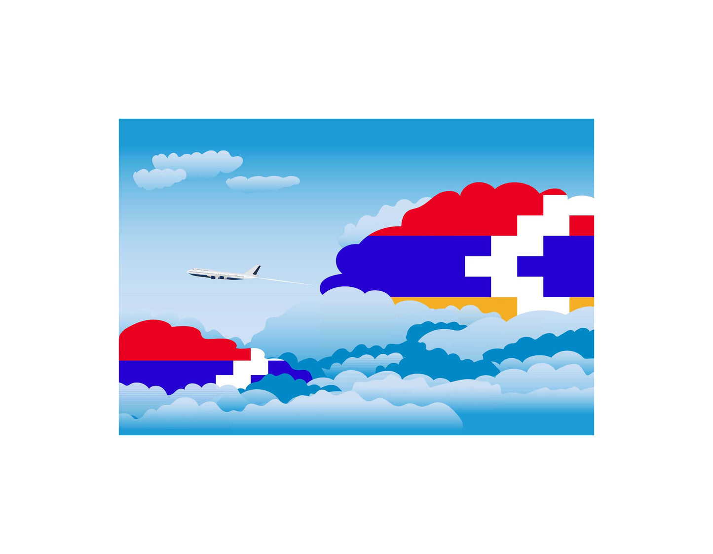 Nagorno Karabakh Republic Day Clouds Blanket Throw