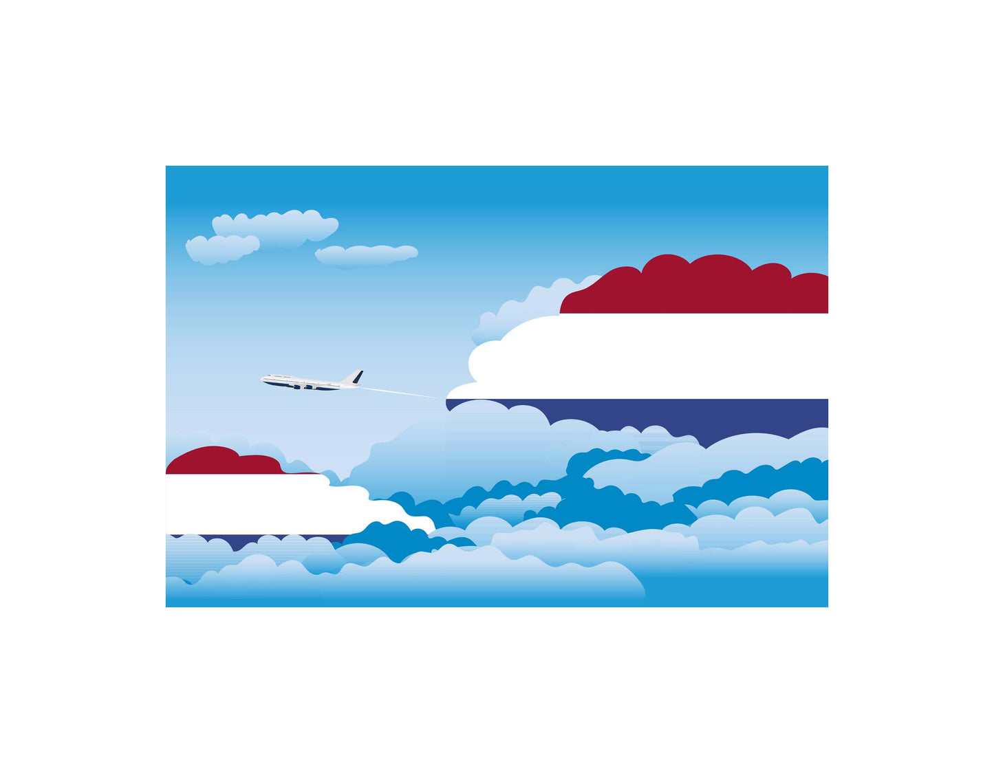 Netherlands Antilles Day Clouds Blanket Throw