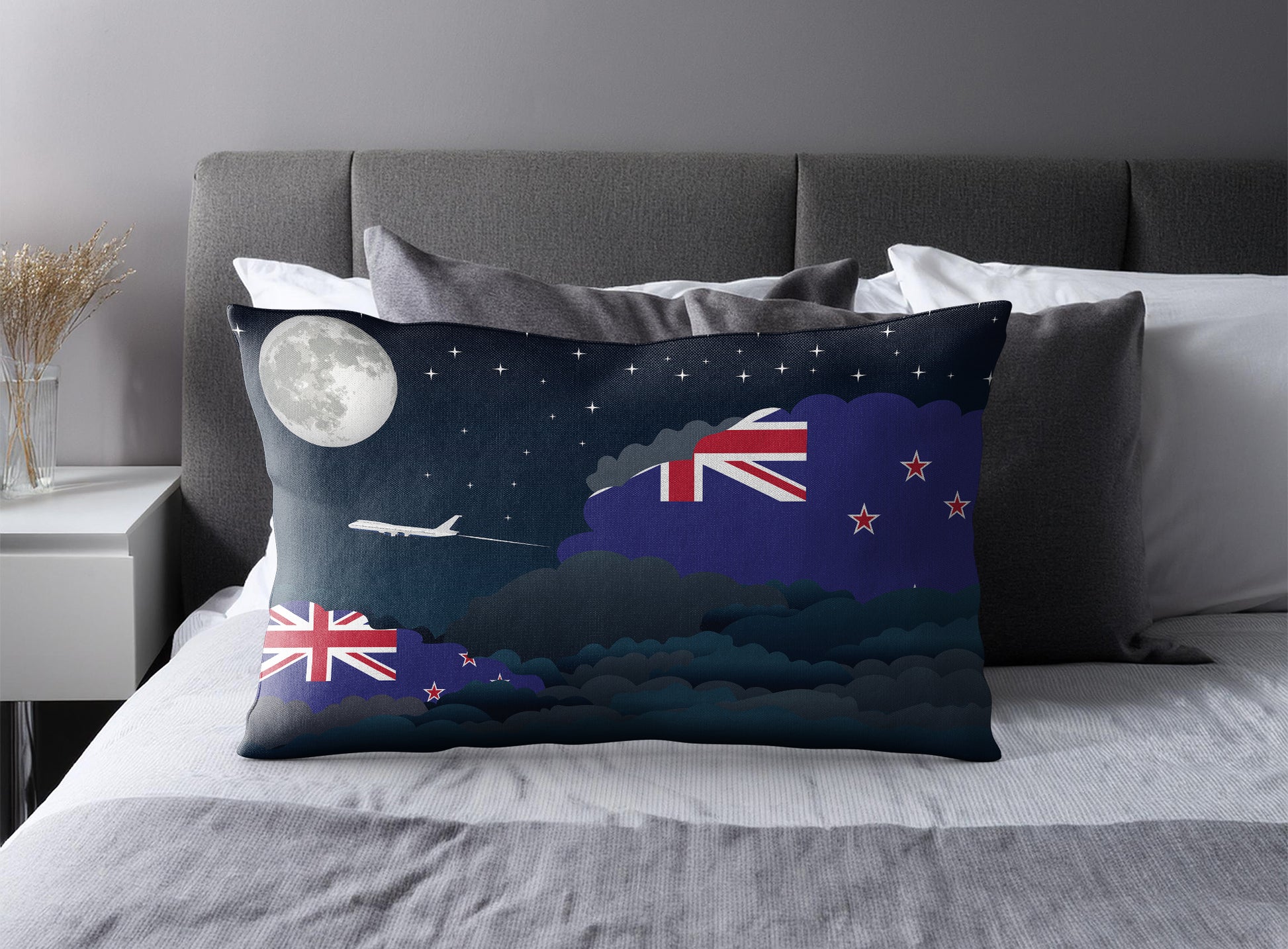 New Zealand Night Clouds Pillow Case and Pillow Throw