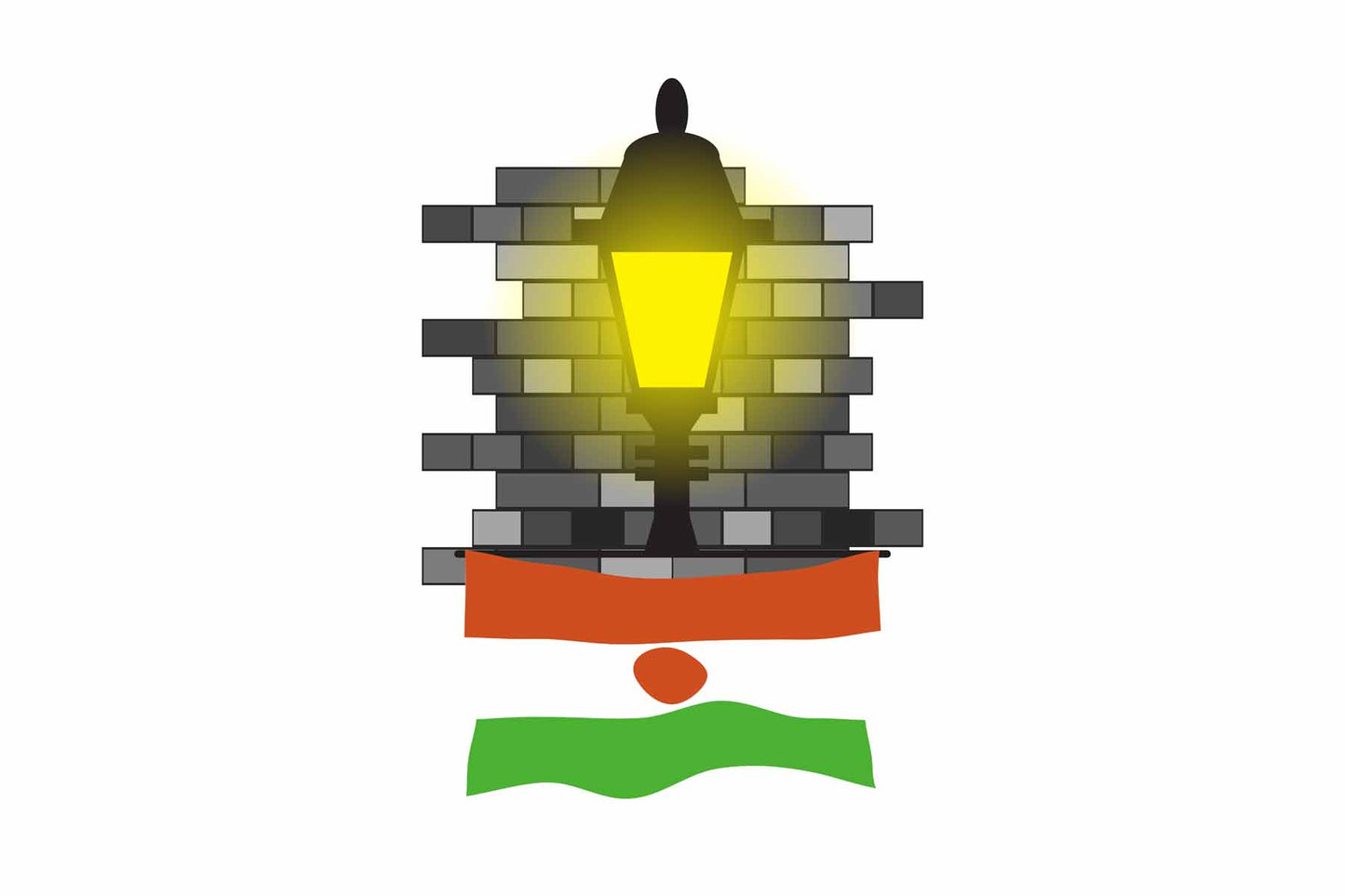 Niger Street Lamp Bricks Fridge Magnet