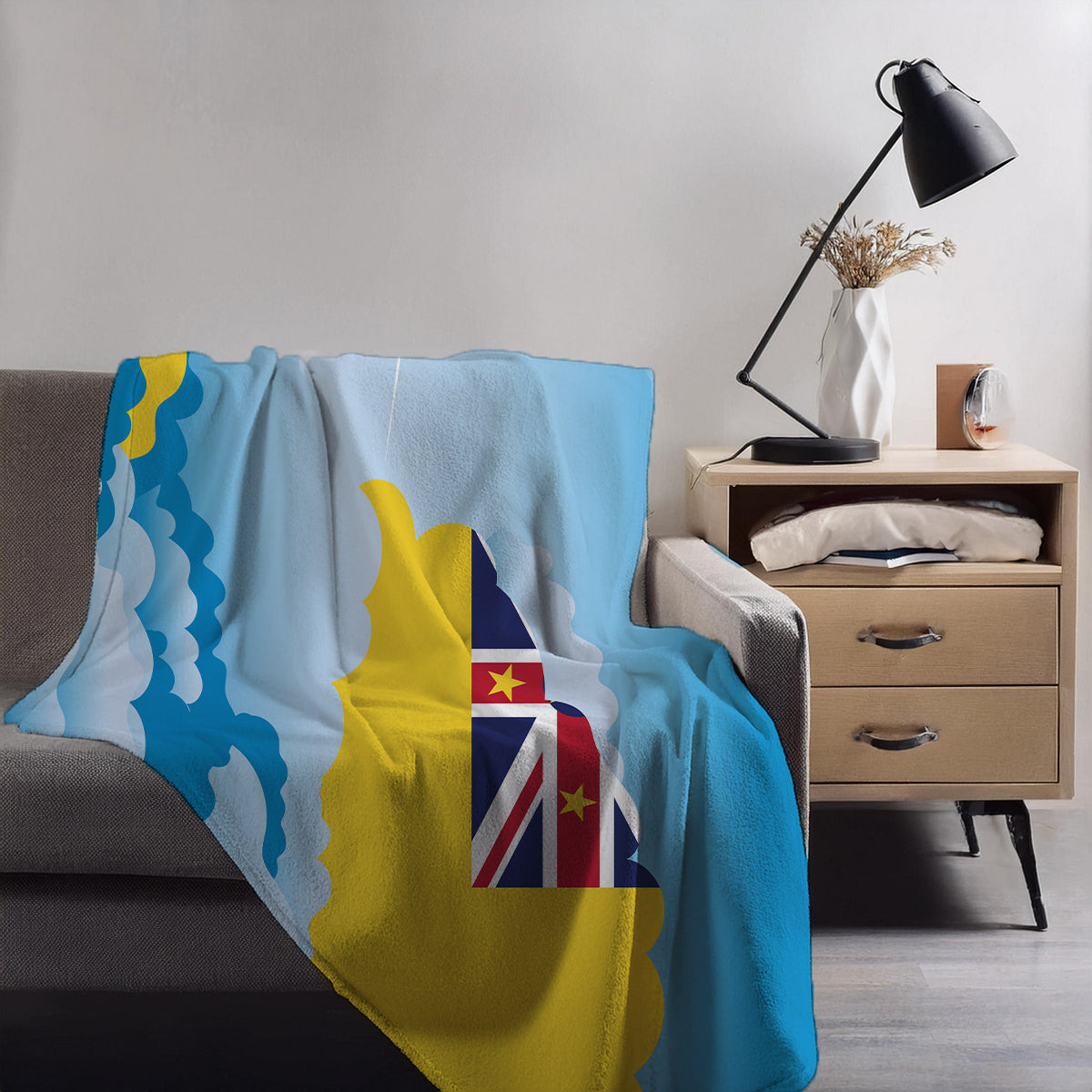 Niue Day Clouds Blanket Throw