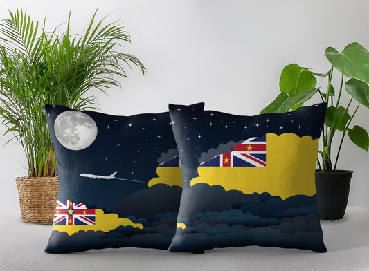 Niue Night Clouds Pillow Case and Pillow Throw