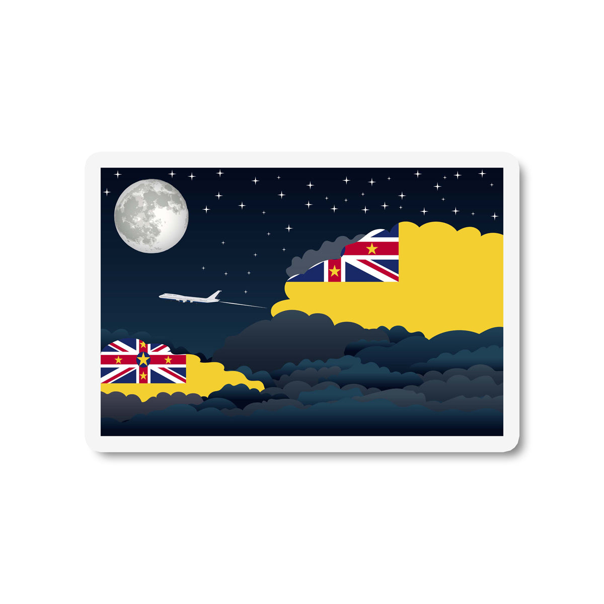 Niue Night Clouds Fridge Magnet