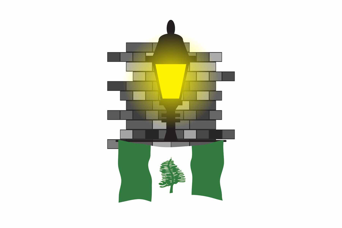 Norfolk Island Street Lamp Bricks Sticker
