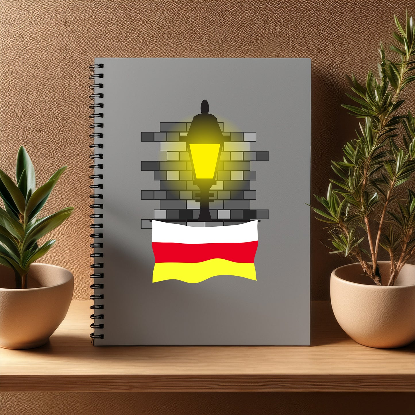 North Ossetia  Street Lamp Bricks Notebook