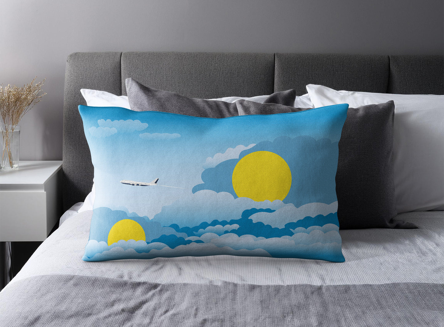 Palau Day Clouds Pillow Case and Pillow Throw