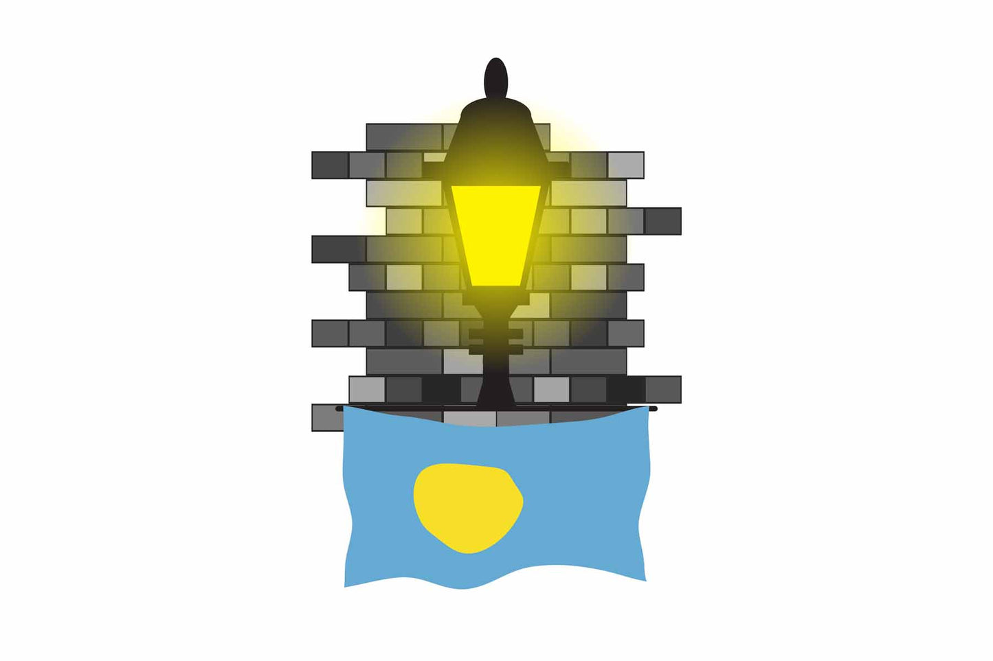 Palau Street Lamp Bricks Sticker