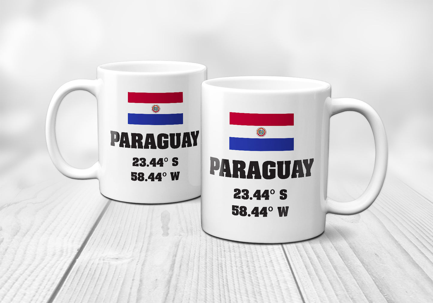 Paraguay Laitutude Longitude Mug