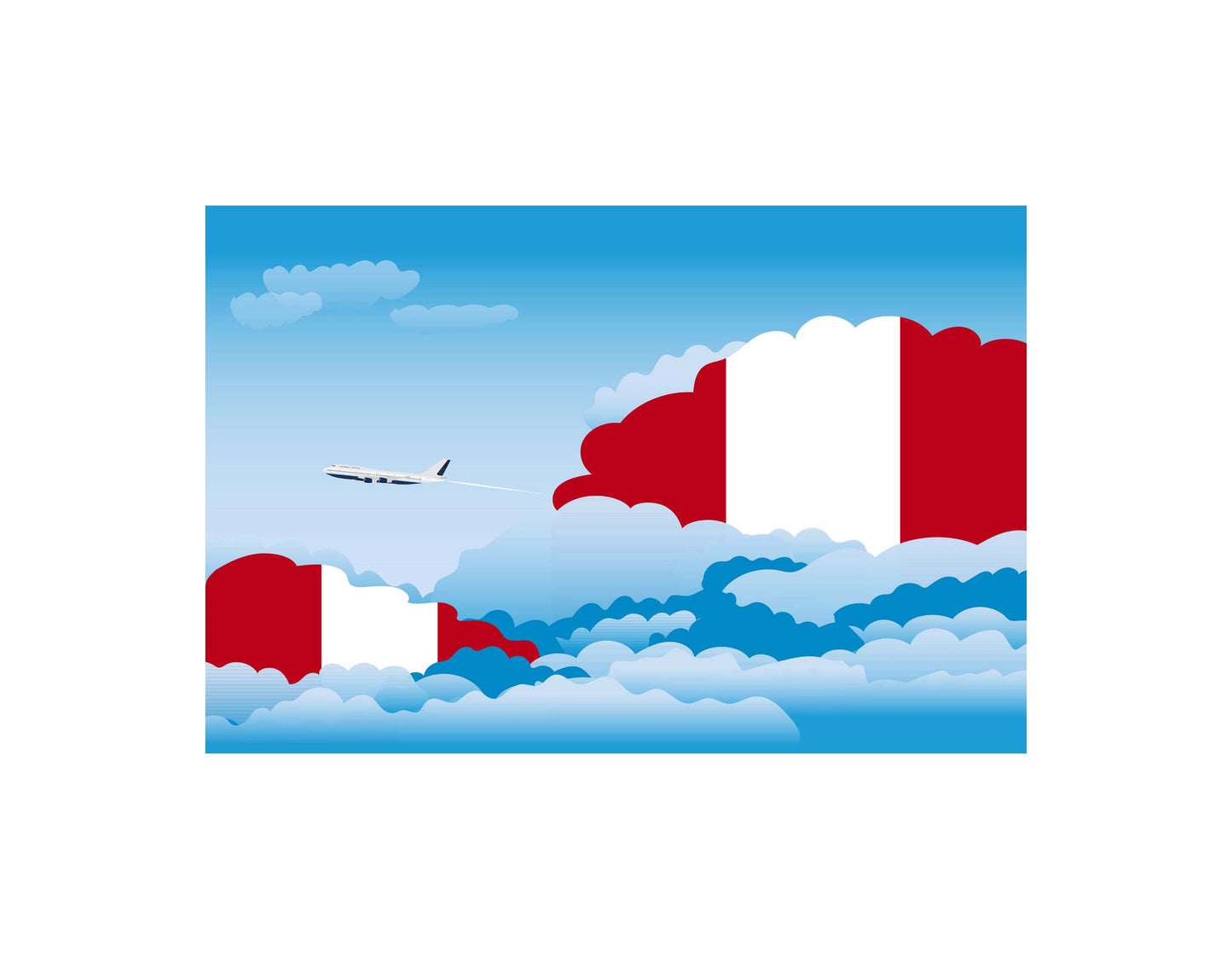 Peru Day Clouds Blanket Throw