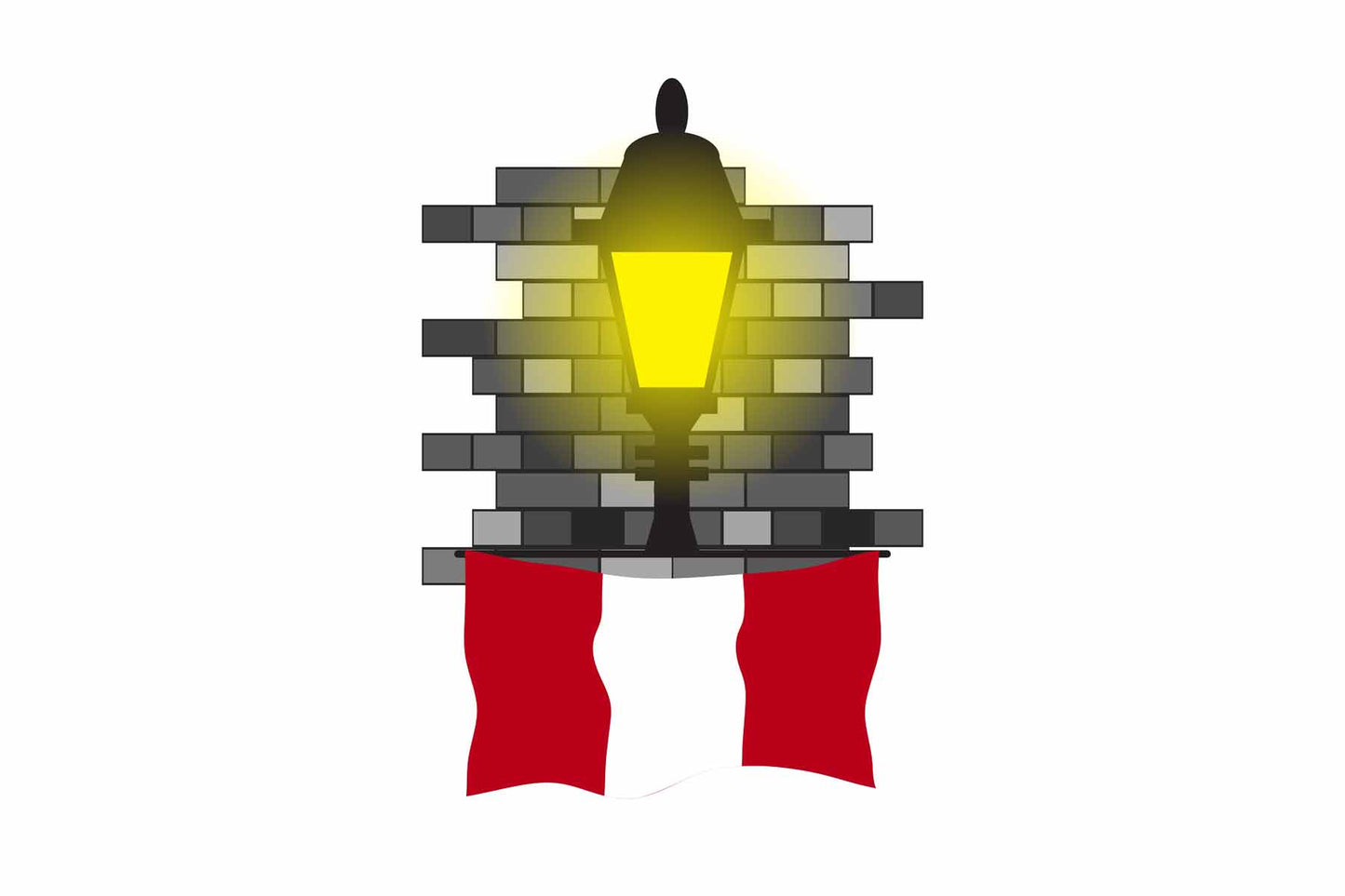 Peru Street Lamp Bricks Sticker