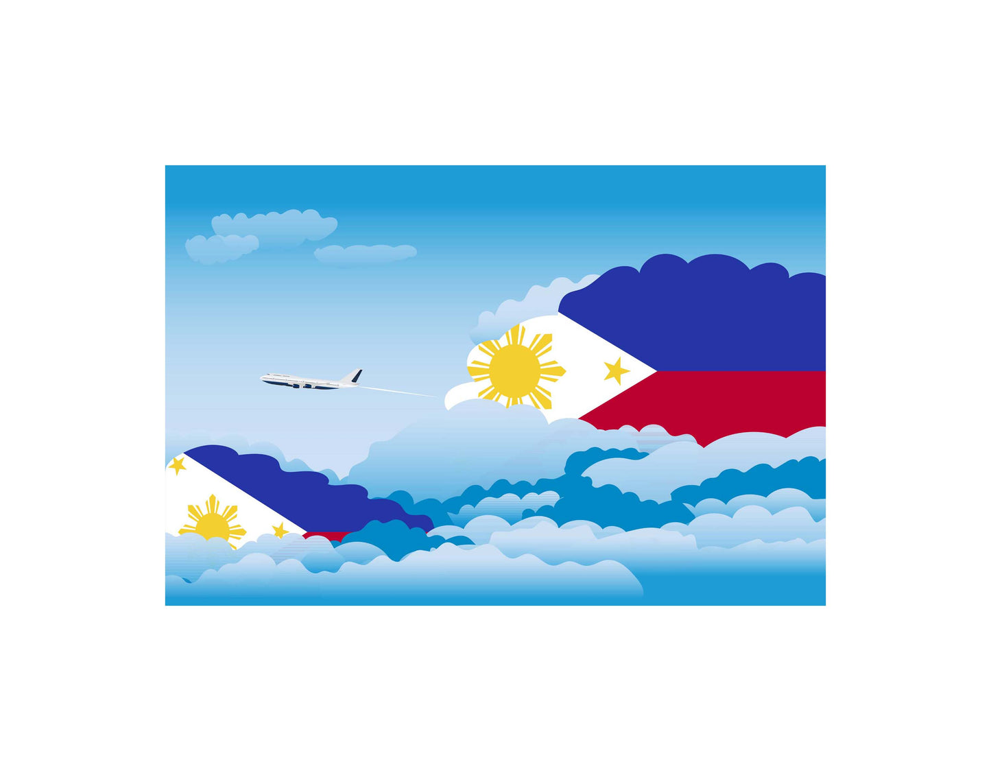 Philippines Day Clouds Blanket Throw