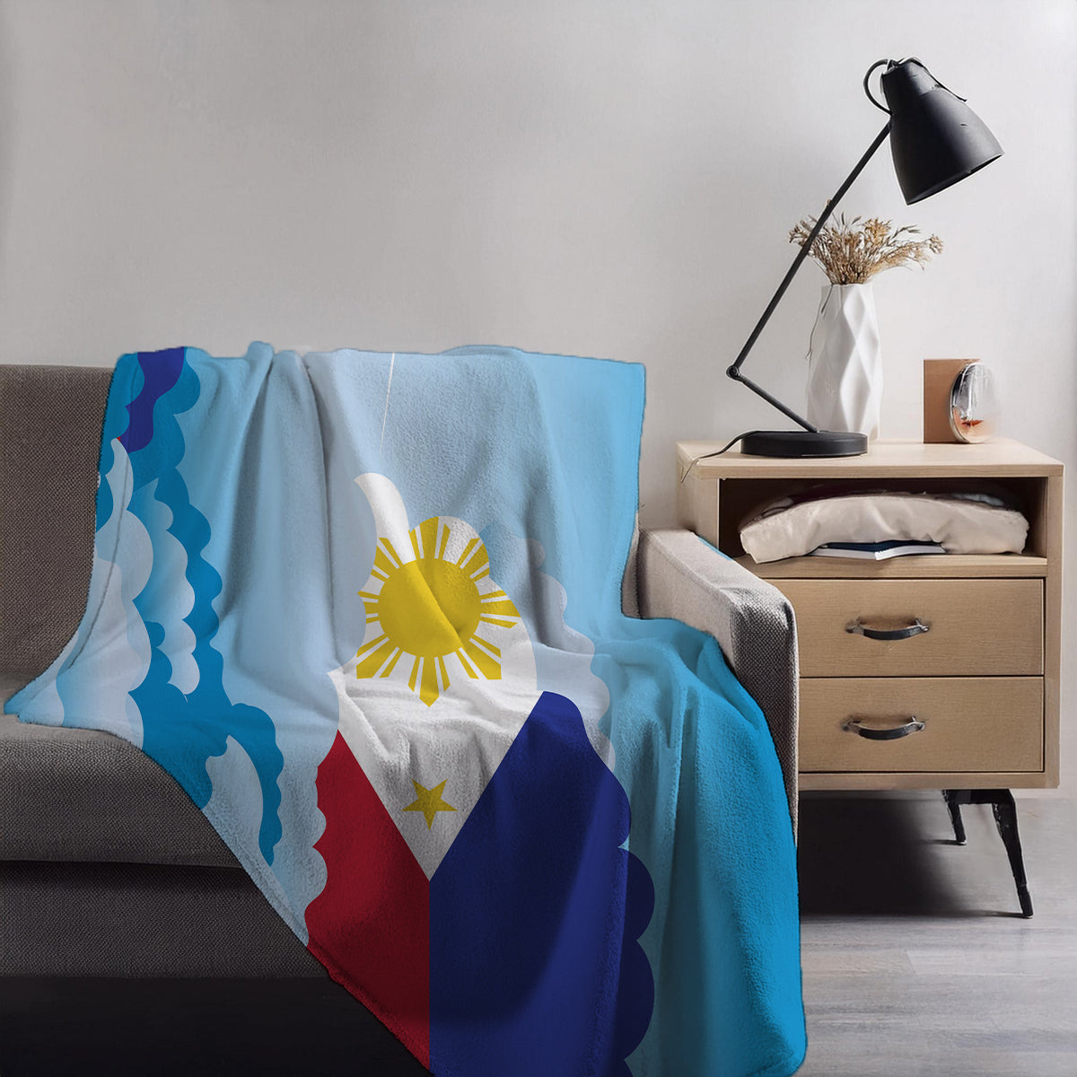 Philippines Day Clouds Blanket Throw