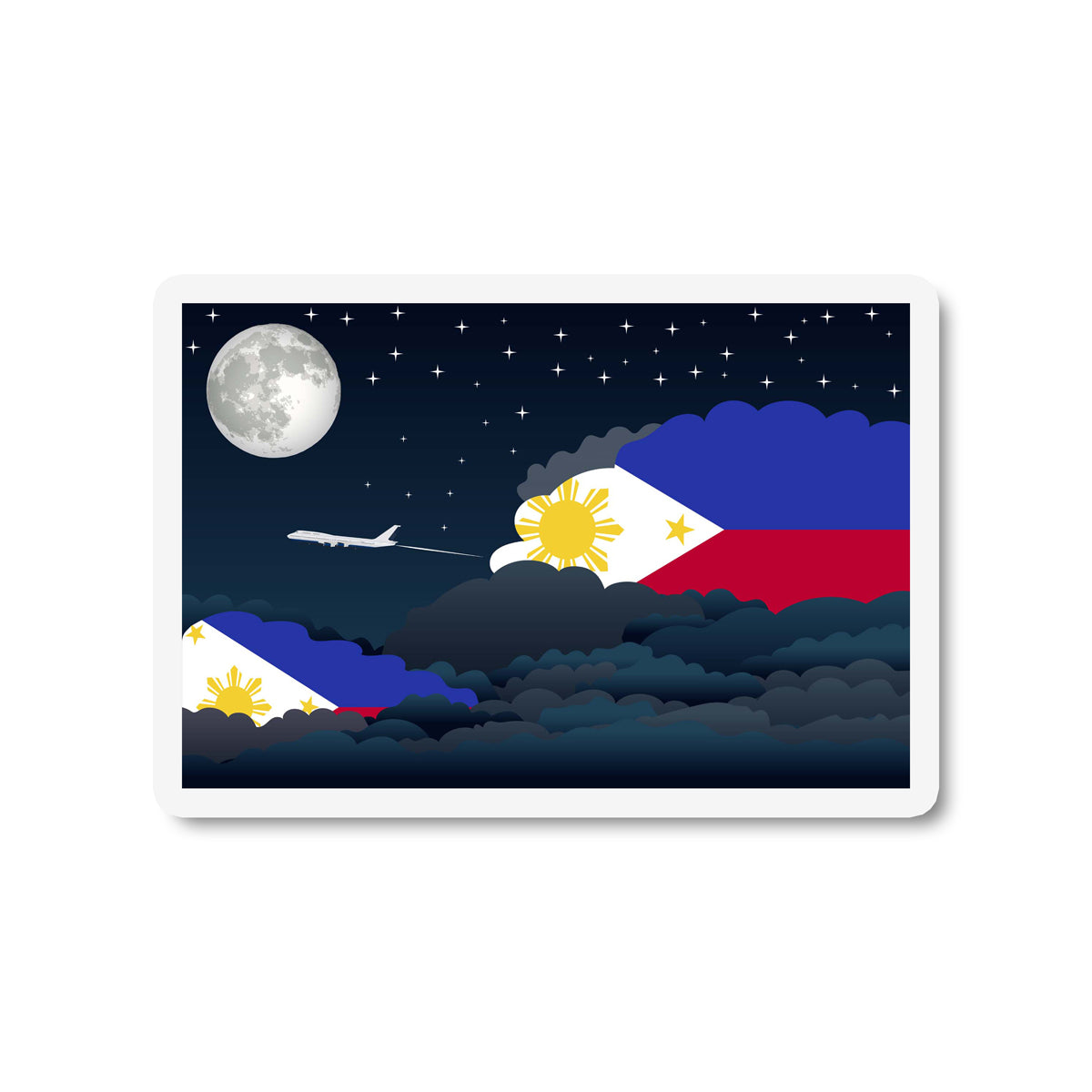 Philippines Night Clouds Fridge Magnet