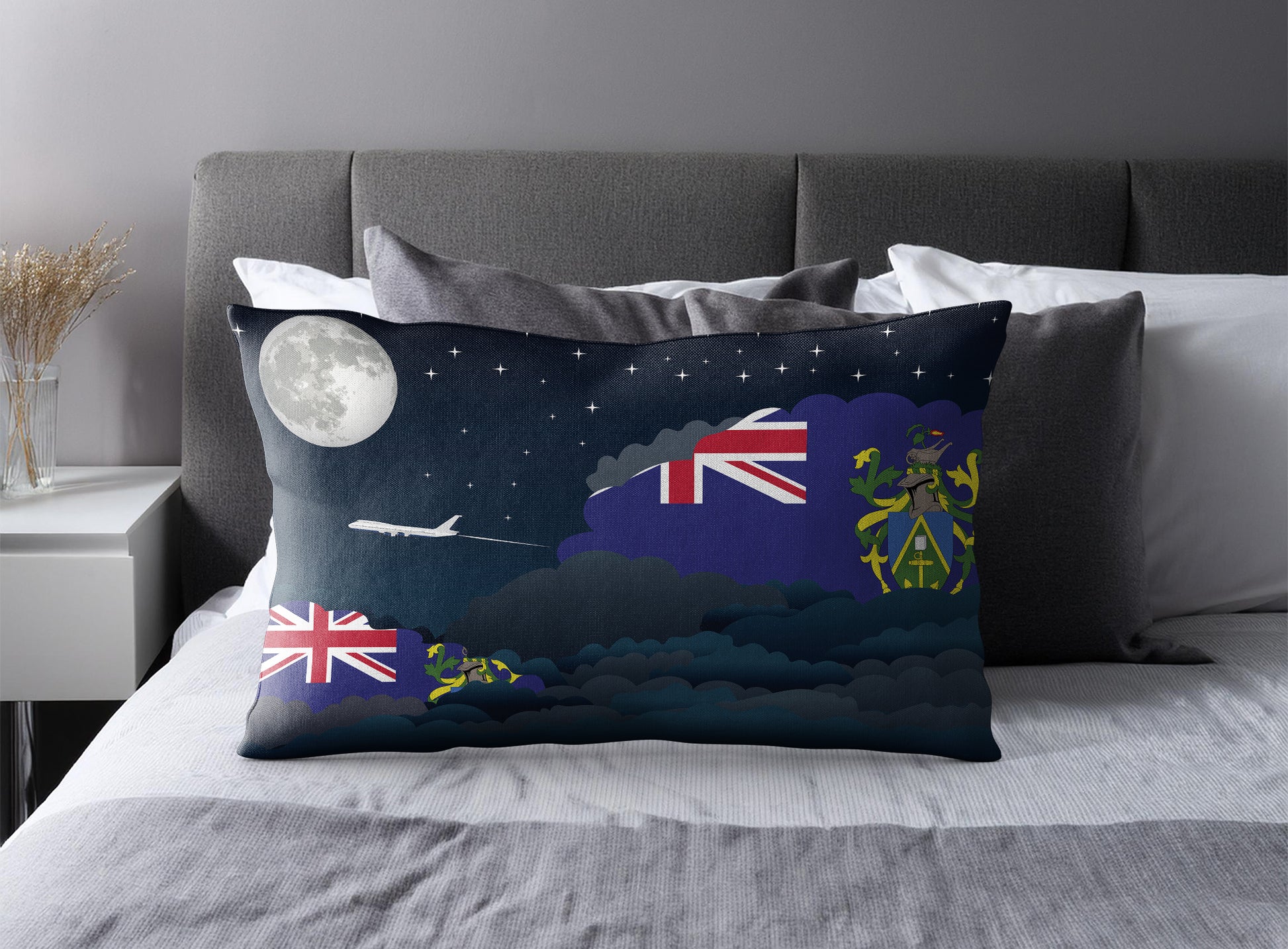 Pitcairn Islands Night Clouds Pillow Case and Pillow Throw