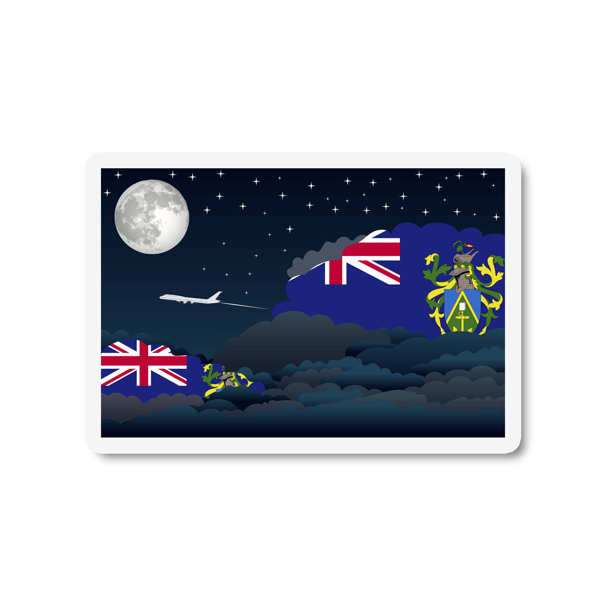 Pitcairn Islands Night Clouds Fridge Magnet