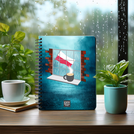 Poland  Coffee Rain Notebook