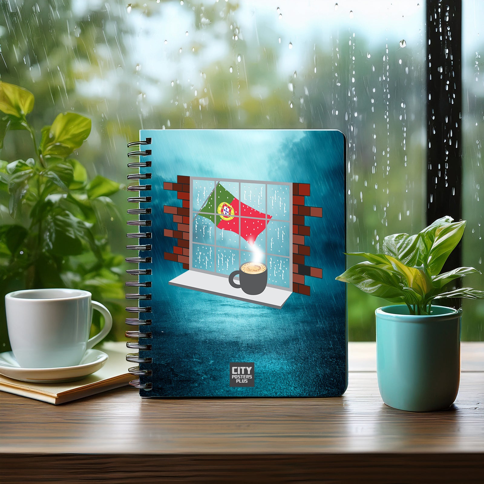 Portugal  Coffee Rain Notebook
