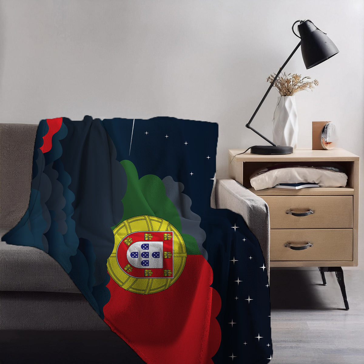 Portugal Night Clouds Blanket Throw