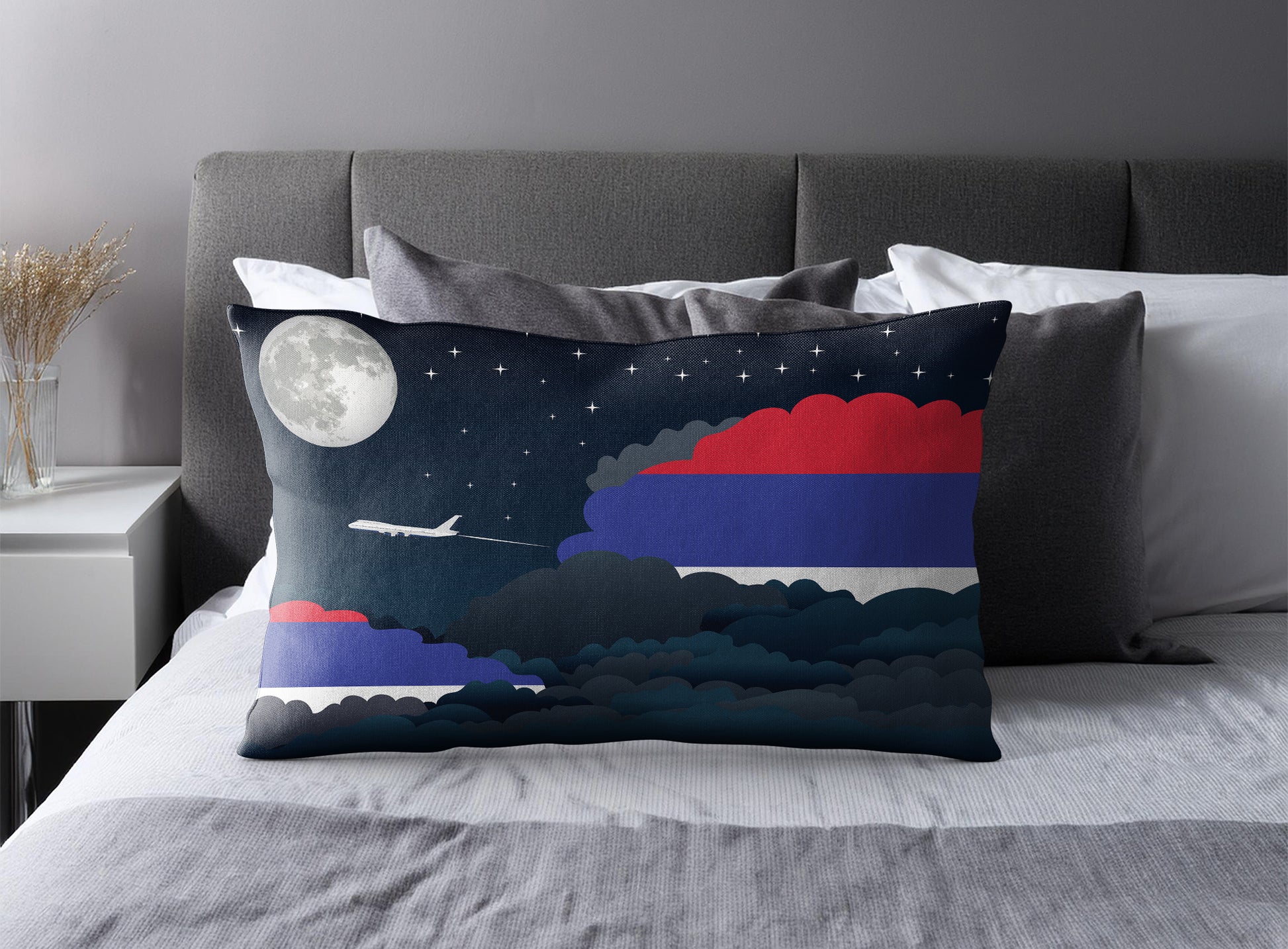 Republika Srpska Night Clouds Pillow Case and Pillow Throw