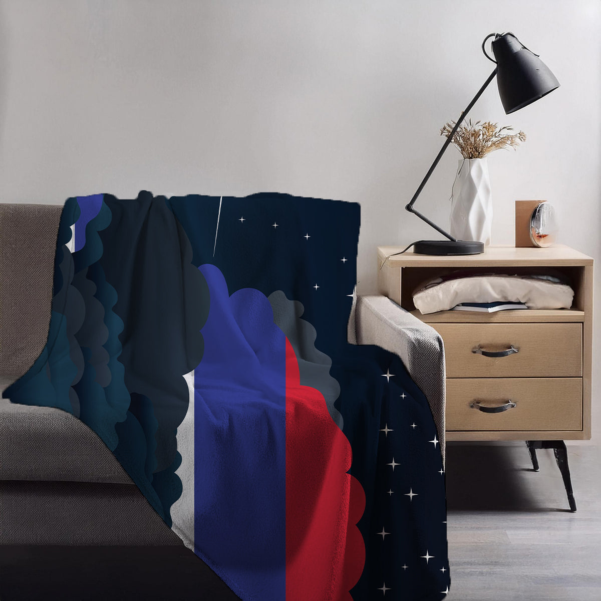Republika Srpska Night Clouds Blanket Throw