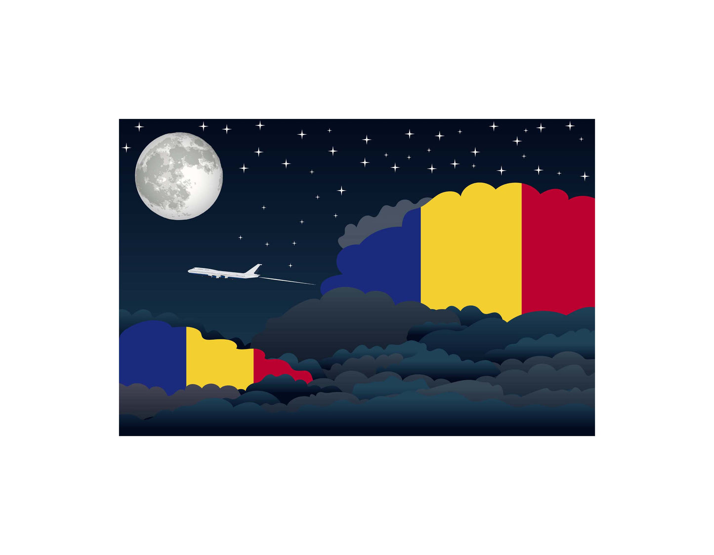 Romania Night Clouds Blanket Throw