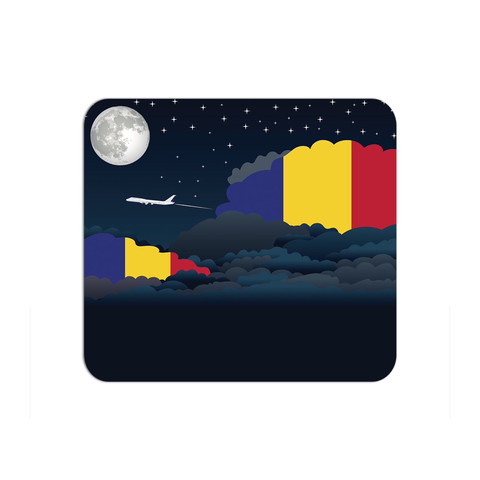 Romania Airplane Airport Flight Night Clouds Mousepad 