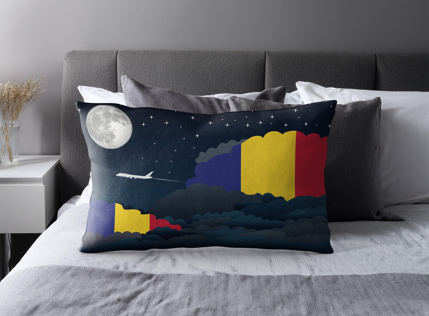Romania Night Clouds Pillow Case and Pillow Throw