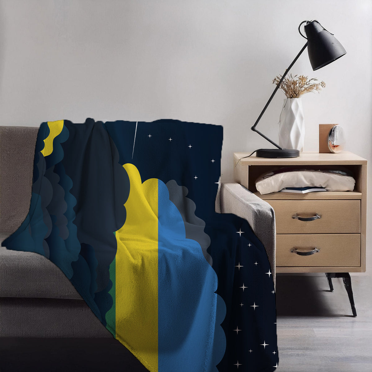 Rwanda Night Clouds Blanket Throw