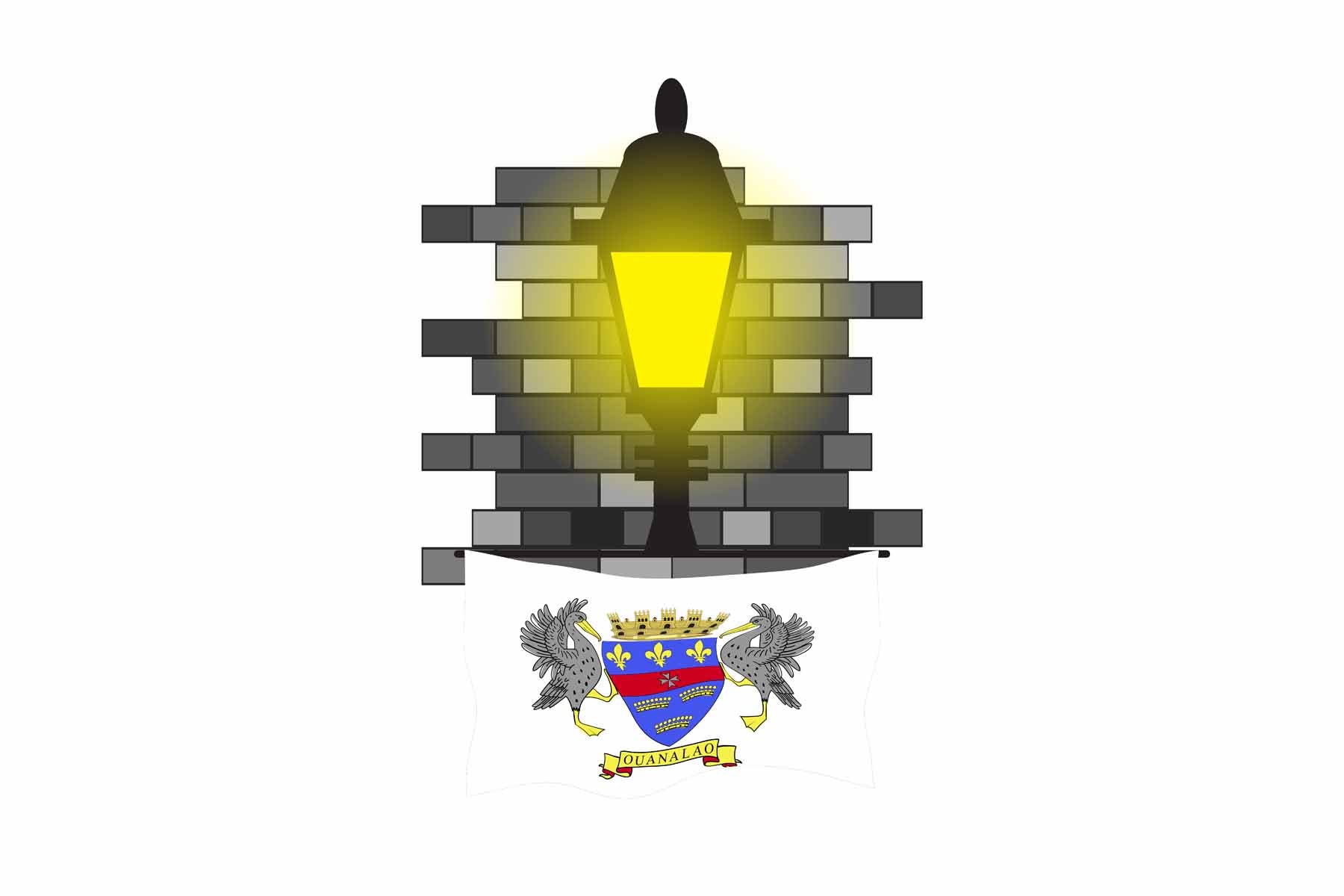 Saint Barthelemy Street Lamp Bricks Sticker