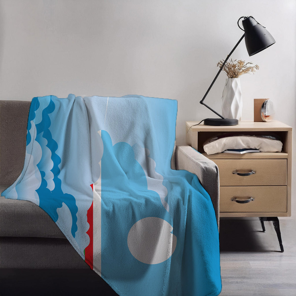 Sakha Republic Day Clouds Blanket Throw