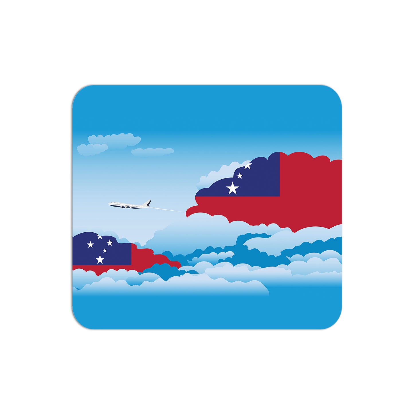 Samoa Airplane Airport Flight Day Clouds Mousepad 