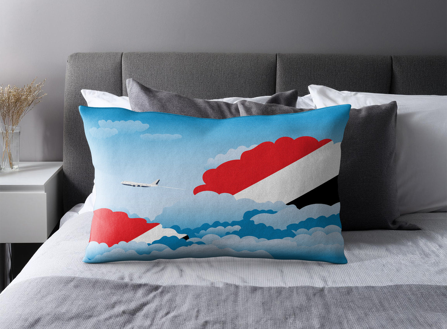 Sealand Principality of Day Clouds Pillow Case and Pillow Throw