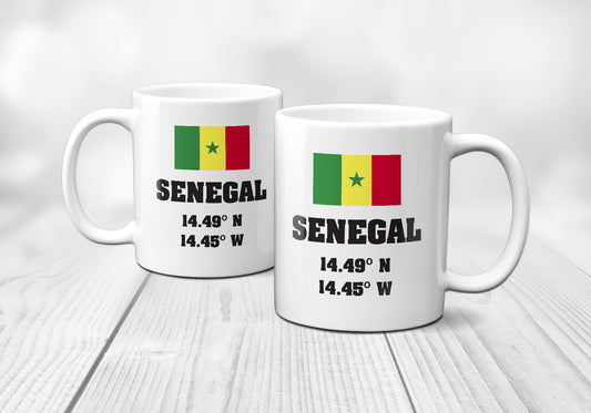 Senegal Laitutude Longitude Mug