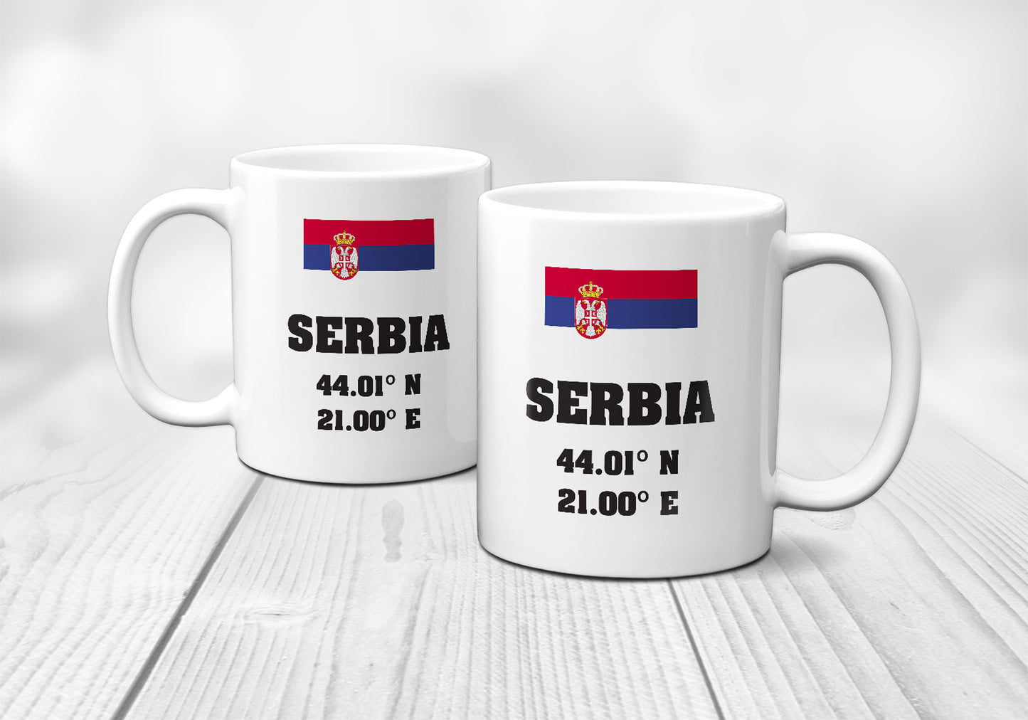 Serbia Laitutude Longitude Mug