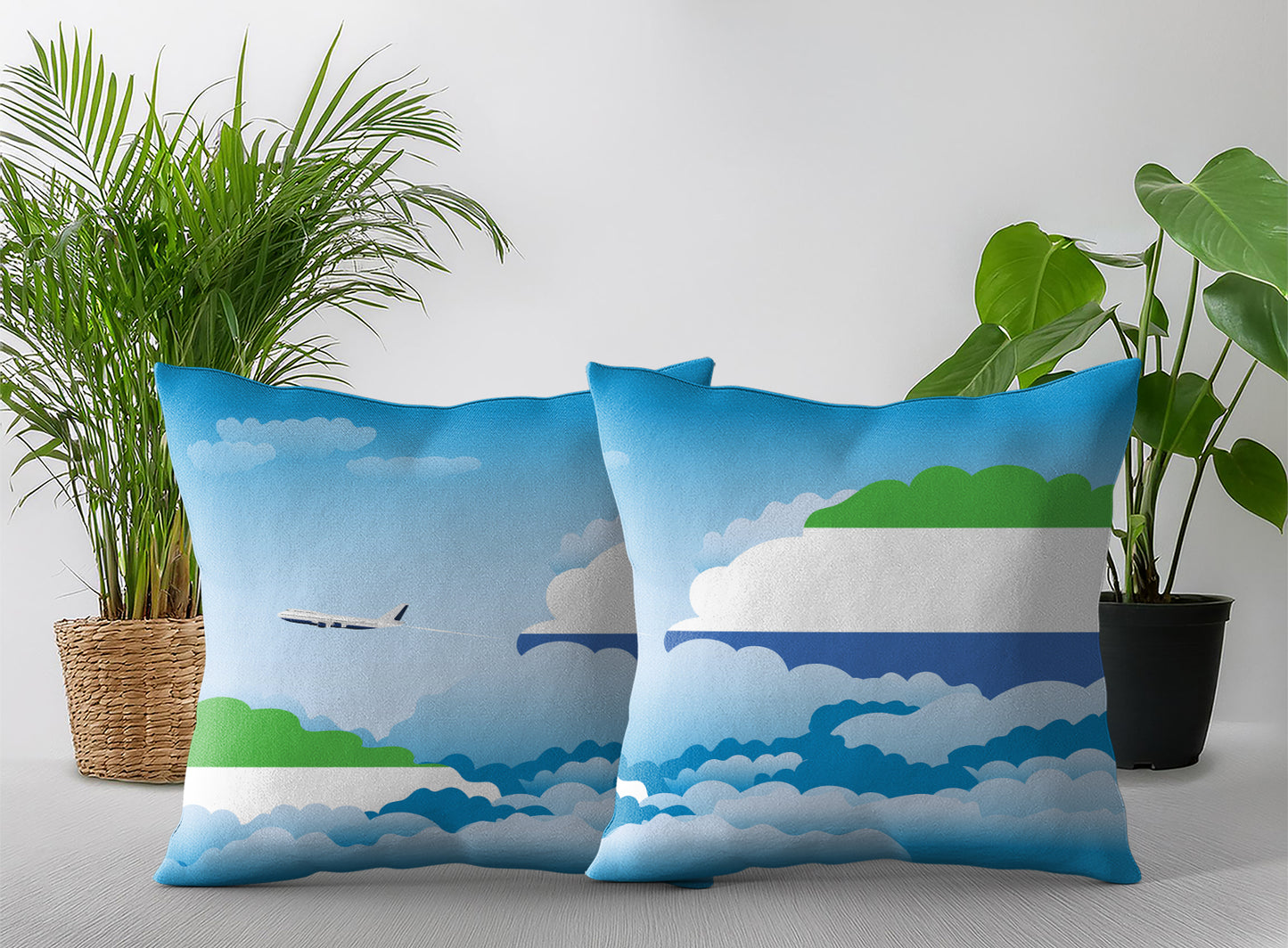 Sierra Leone Day Clouds Pillow Case and Pillow Throw