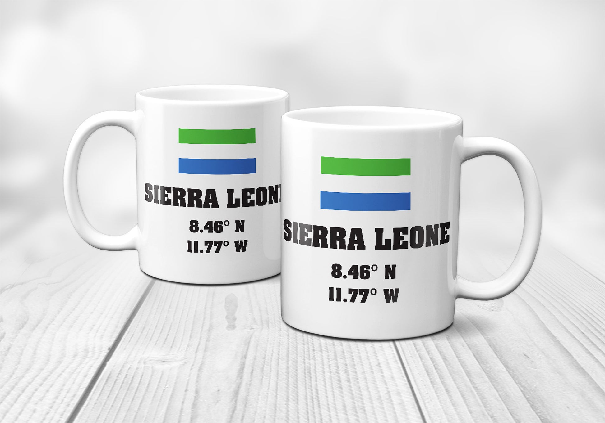 Sierra Leone Laitutude Longitude Mug