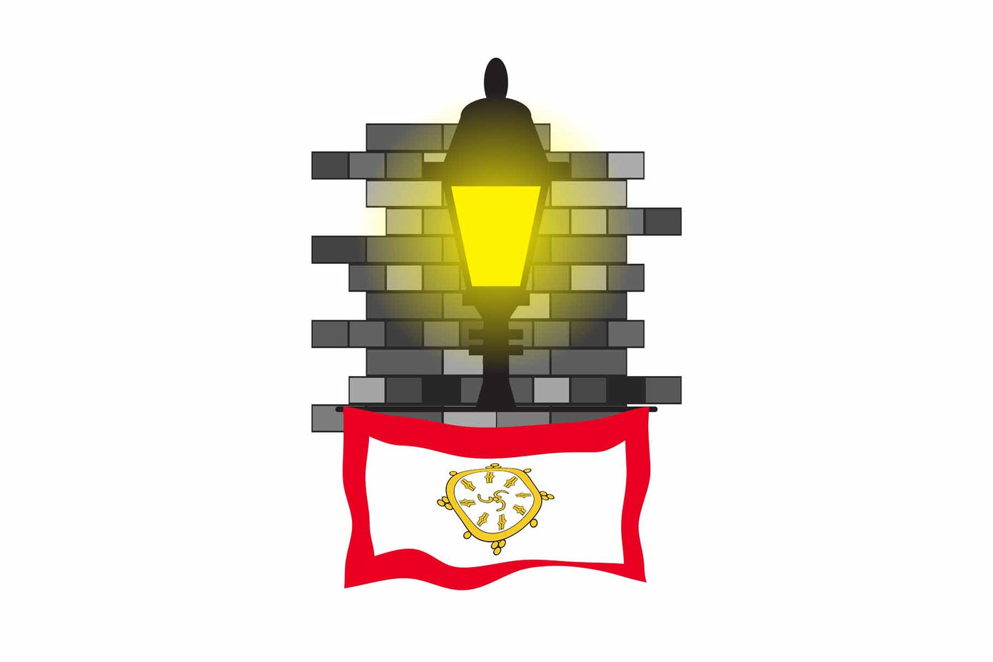Sikkim Street Lamp Bricks Fridge Magnet