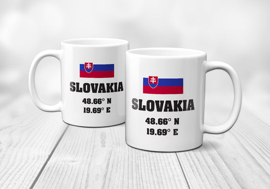 Slovakia Laitutude Longitude Mug