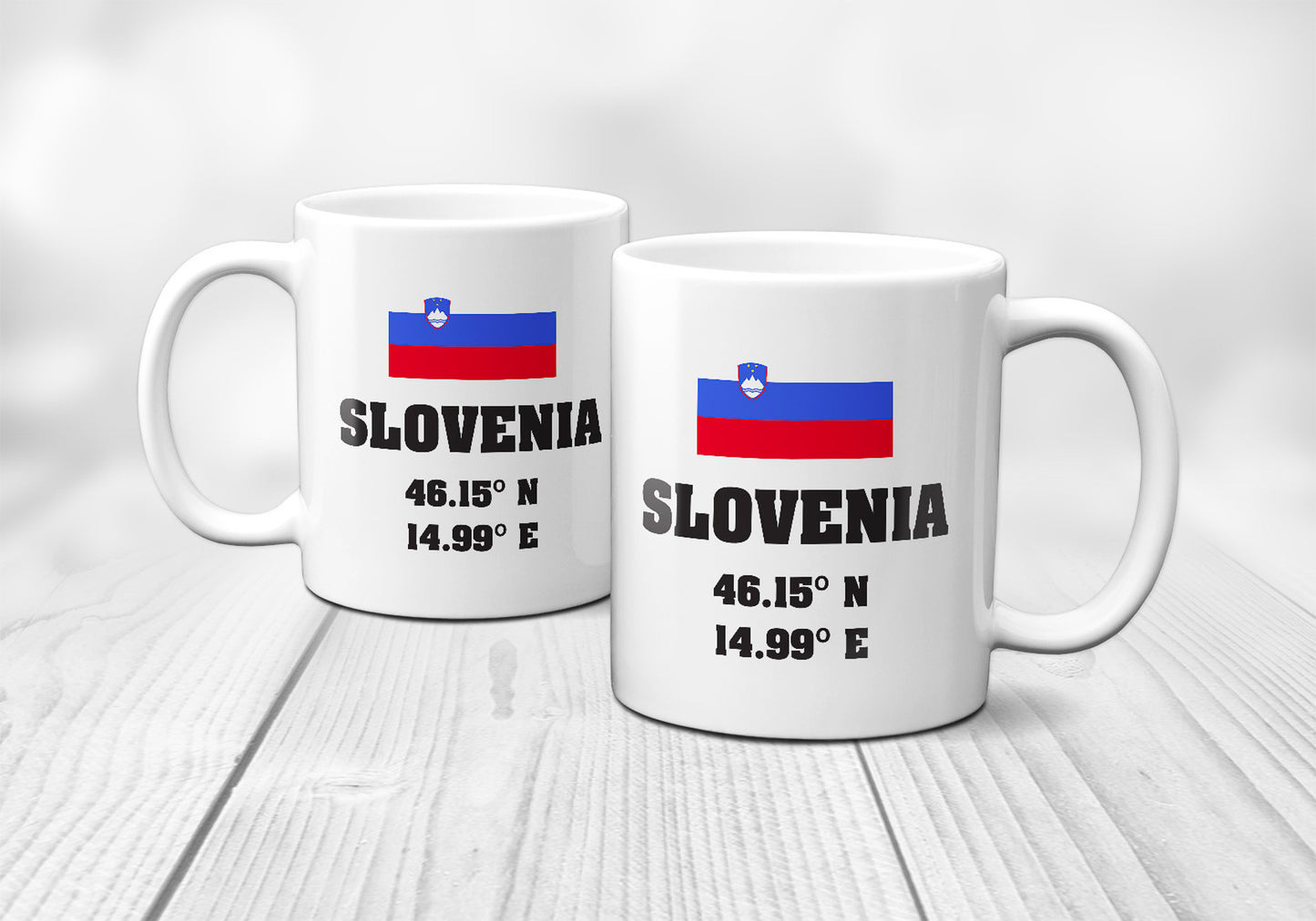 Slovenia Laitutude Longitude Mug