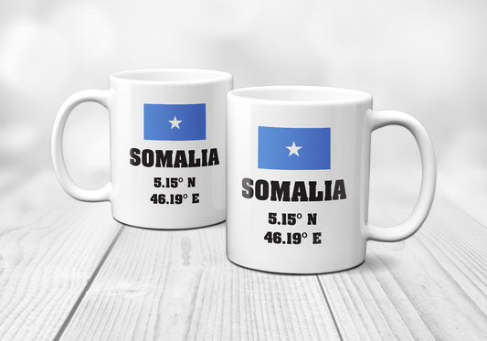 Somalia Laitutude Longitude Mug