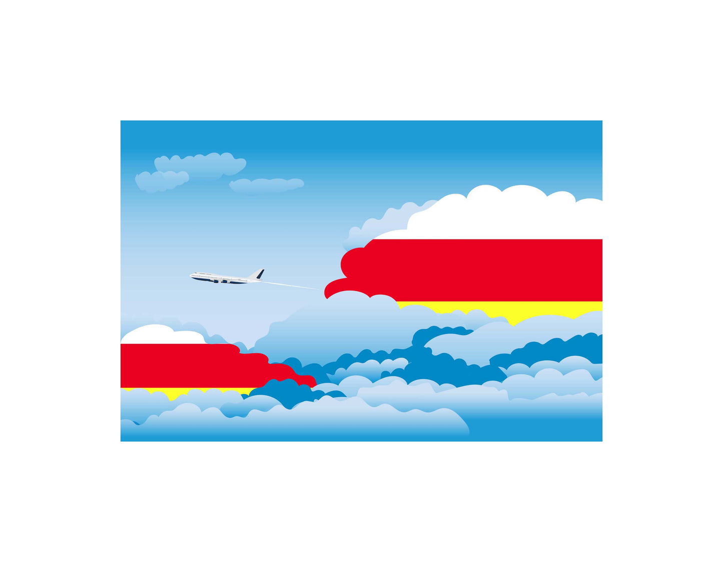 South Ossetia Day Clouds Blanket Throw