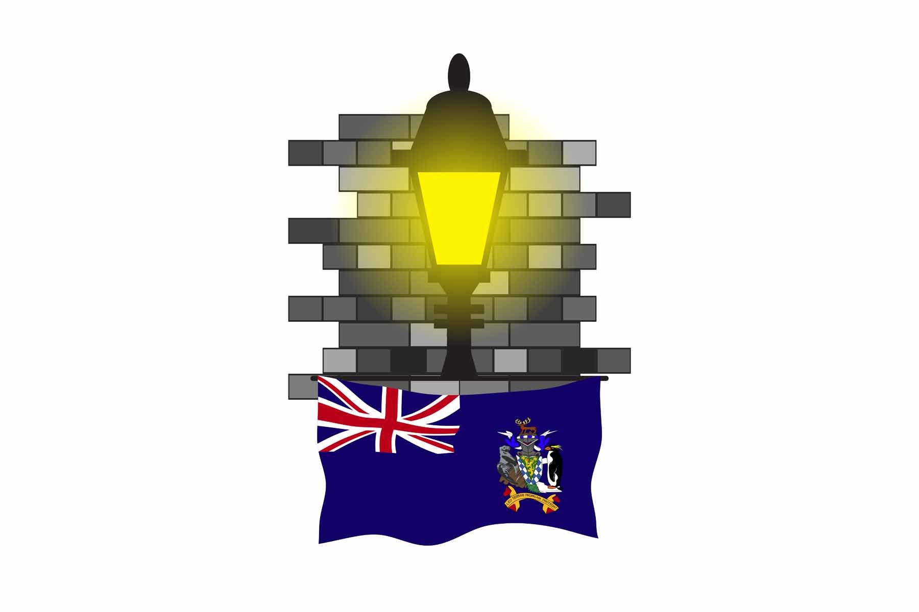South Georgia and the South Sandwich Islands Street Lamp Bricks Sticker