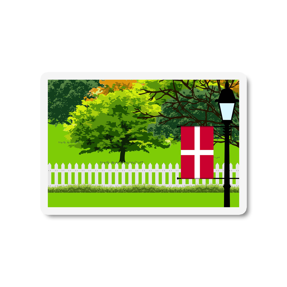 Sovereign Military Order of Malta Trees and Street Lamp Sticker
